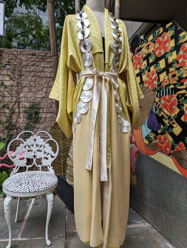 "Delphos Ascending" Reimagined Vintage Kimono - Kimono Zulu Artist Collaboration with Selven O'Keef Jarmon